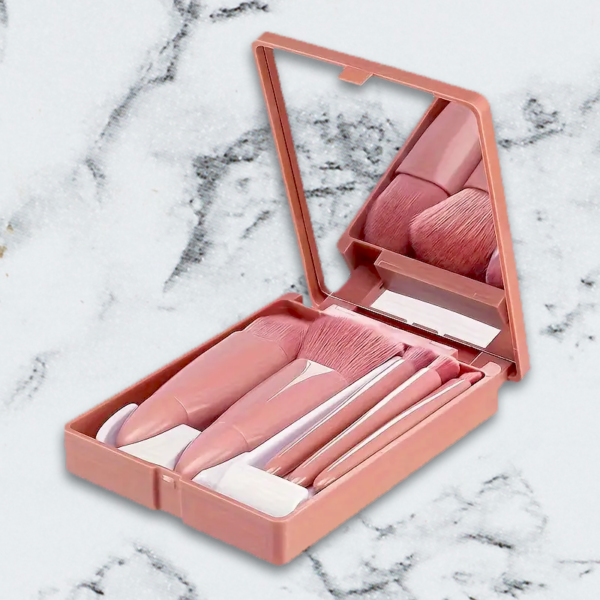 portable nude color makeup brushes