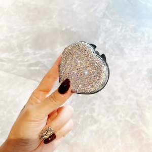 compact mirror heart rhinestone